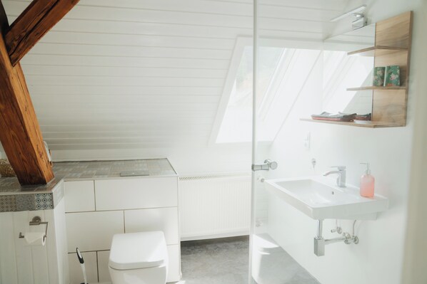 Shower, hair dryer, towels, soap - Lovingly guest apartments Alpirsbach - Apartment 3 (Alpirsbach)