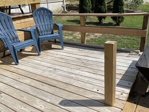 Terrace/patio - Cabin near boat ramp at Sardis Lake (Batesville)