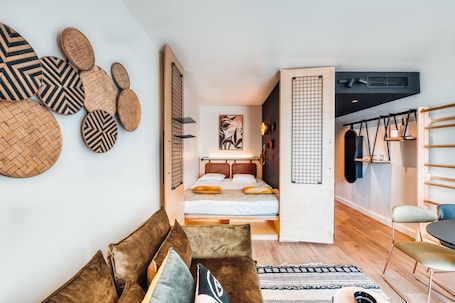 Studio Suite, 1 Queen Bed, Kitchenette | Memory foam beds, individually decorated, individually furnished