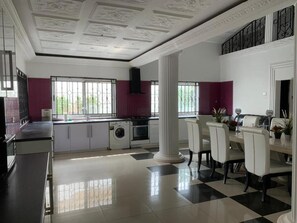 House | Private kitchen | Fridge, microwave, oven, stovetop - Striking 4-bed Gated House in Awoshie (Awoshie)