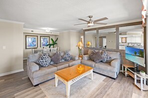 Smart TV, music library, video library