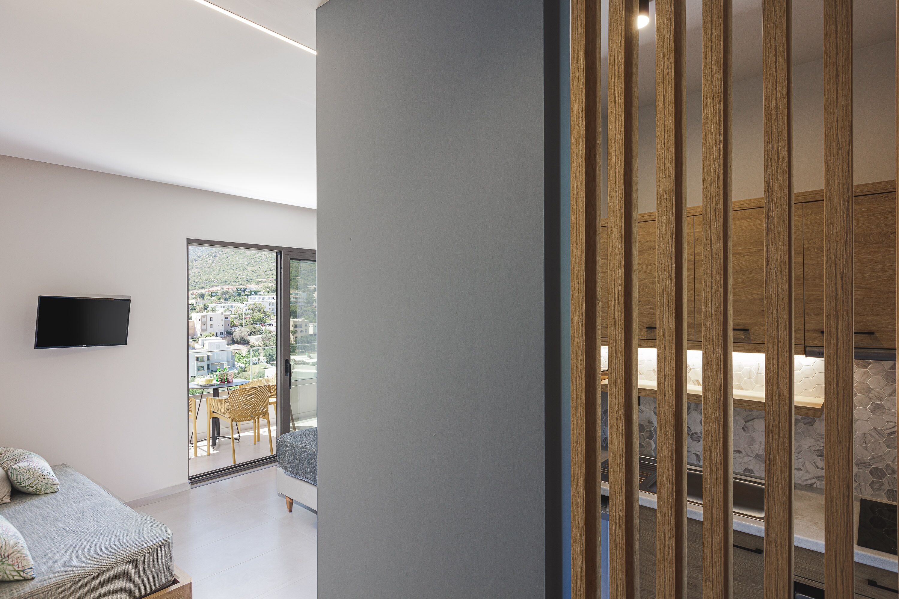 スーペリア スタジオ シービュー | 防音設備、ベビーベッド (無料)、WiFi (無料)、ベッドシーツ