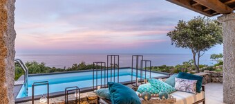 VILLA LA BELLA, Luxury Seafront Villa with Panoramic Terrace in Porto Ottiolu, Sardinia