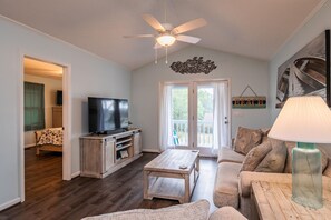 TV, fireplace, foosball, offices