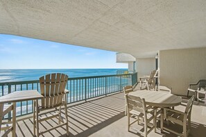 Outdoor dining - Oceanfront Penthouse, 4-bedrooms, 4-baths, balcony access from 2 bedrooms | Ocean Bay Club - 1702 PH (North Myrtle Beach)