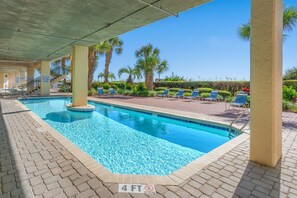 Pool - Oceanfront 3-bedroom, 3-bathroom Crescent Beach condo, private balcony | North Shore Villas - 904 (North Myrtle Beach)