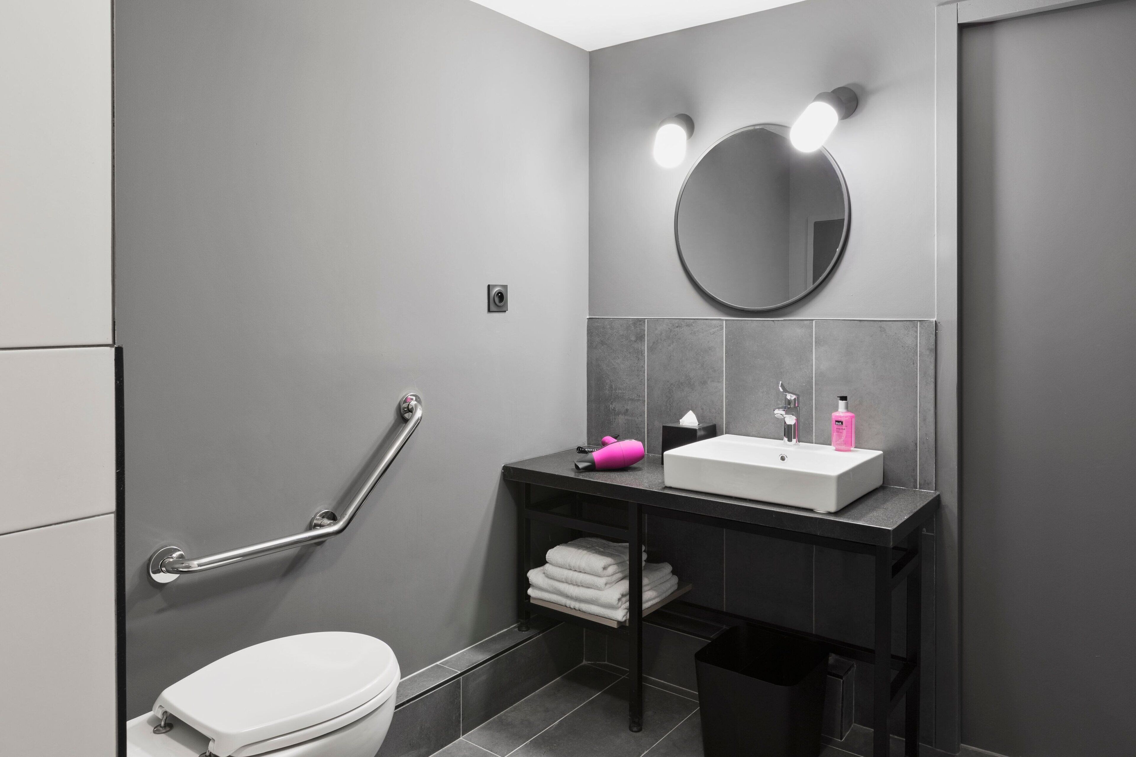 room, 1 queen bed with sofa bed | bathroom | shower, rainfall showerhead, free toiletries, hair dryer