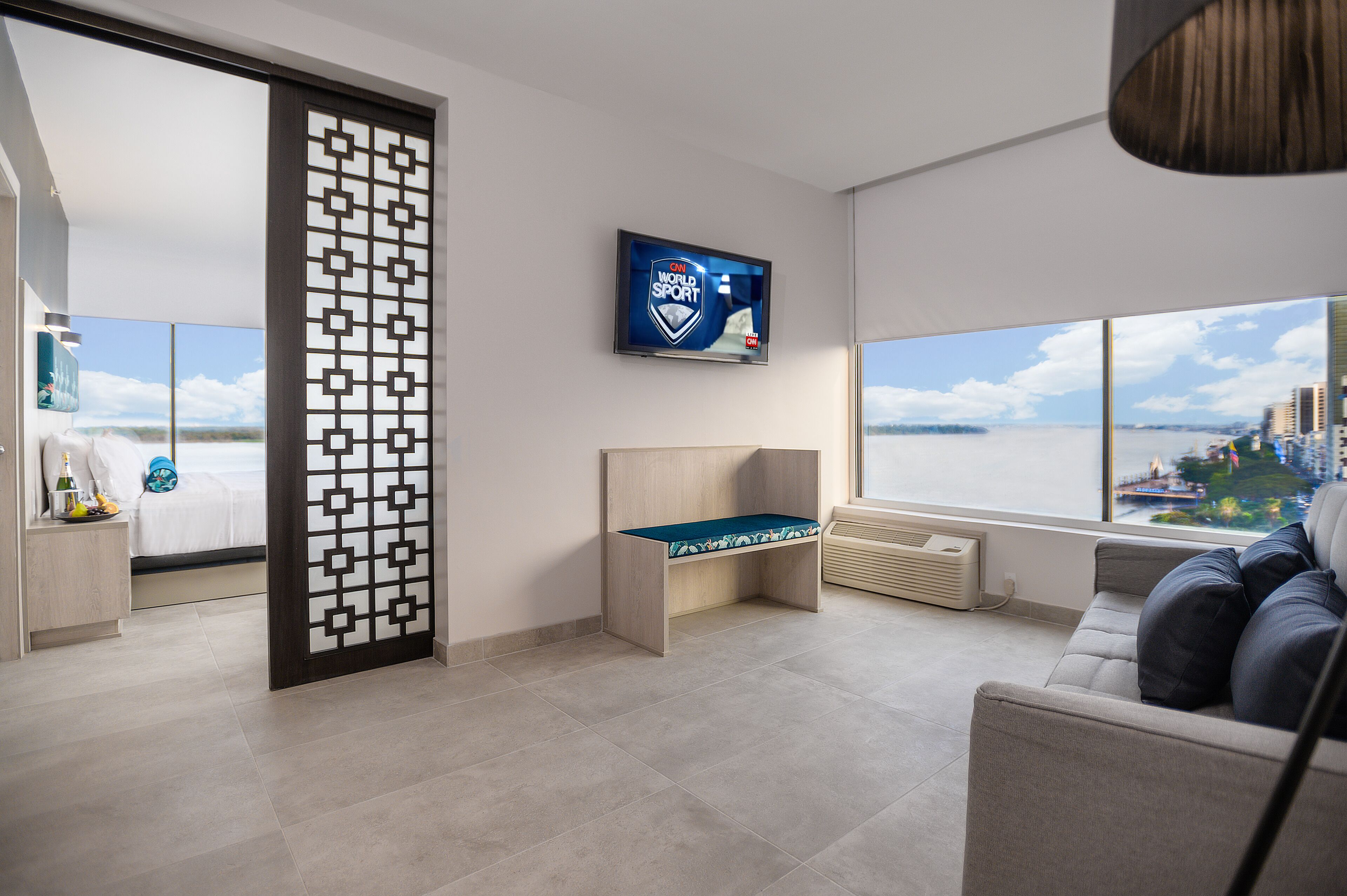 panoramic suite | premium bedding, minibar, in-room safe, desk