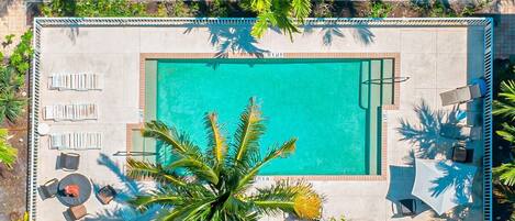 Outdoor pool, a heated pool