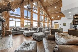 Smart TV, fireplace, table football, video library