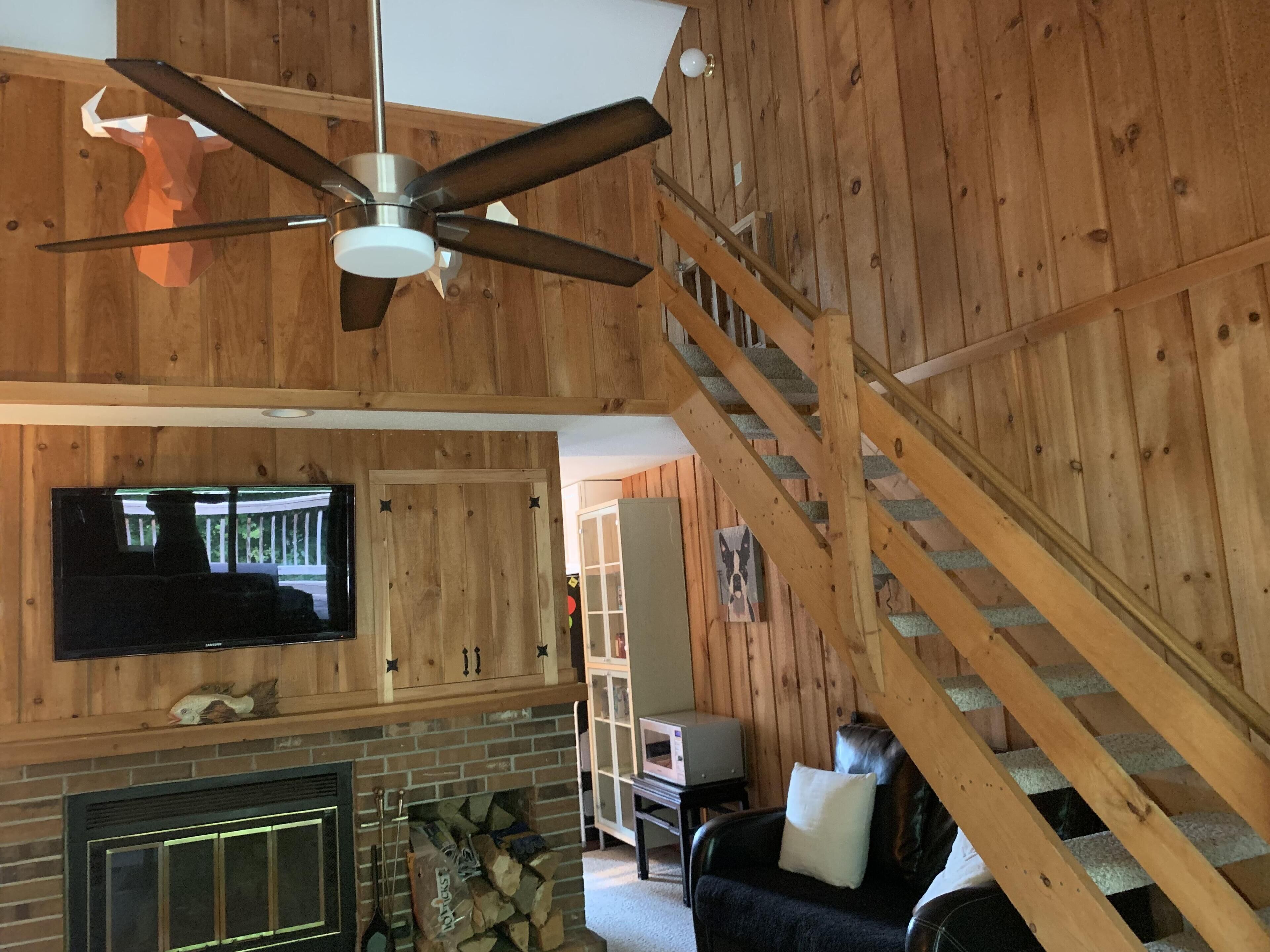 Fireplace, DVD player