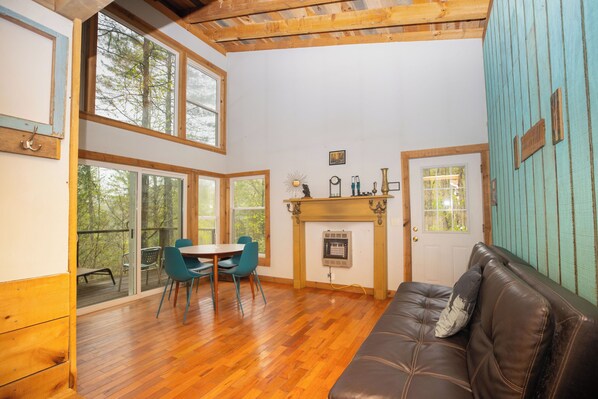 Living area - Firefly Suite ~ Quaint Off Grid Cabin (Stanton)