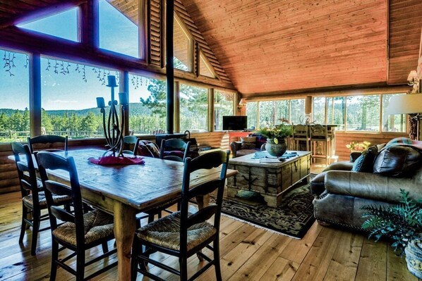 Smart TV, chimenea, videojuegos y reproductor de DVD 