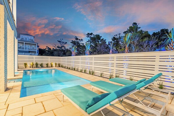 A heated pool