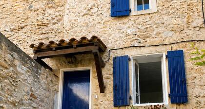 The little blue house in the medieval village