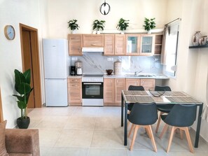 Fridge, microwave, oven, stovetop - "Alex Apartment", Cozy Place in Heraklion Center (Ηράκλειο)