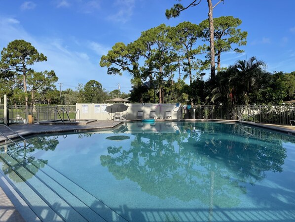 Outdoor pool, a heated pool