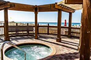 Outdoor spa tub - ON THE BEACH GULFRONT 19th FLOOR PENTHOUSE VIEW (Destin)