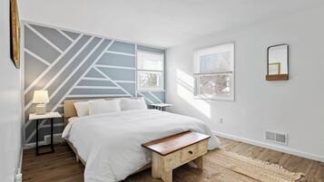 2 bedrooms, iron/ironing board, travel crib, WiFi