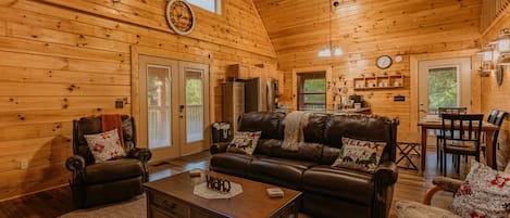 Smart TV, fireplace, table tennis, books