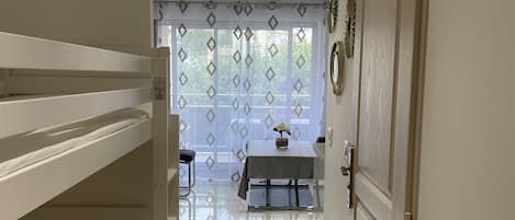 1 bedroom, iron/ironing board, bed sheets