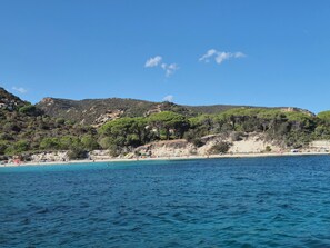 Beach nearby, sun loungers, beach towels - Villa of 200m2 with sea view, beach access on foot for 8 persons. refurbished. (Zonza)