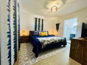 2 bedrooms, blackout curtains, iron/ironing board, WiFi