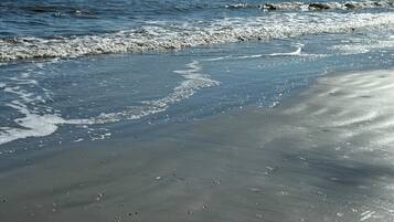 On the beach, beach towels