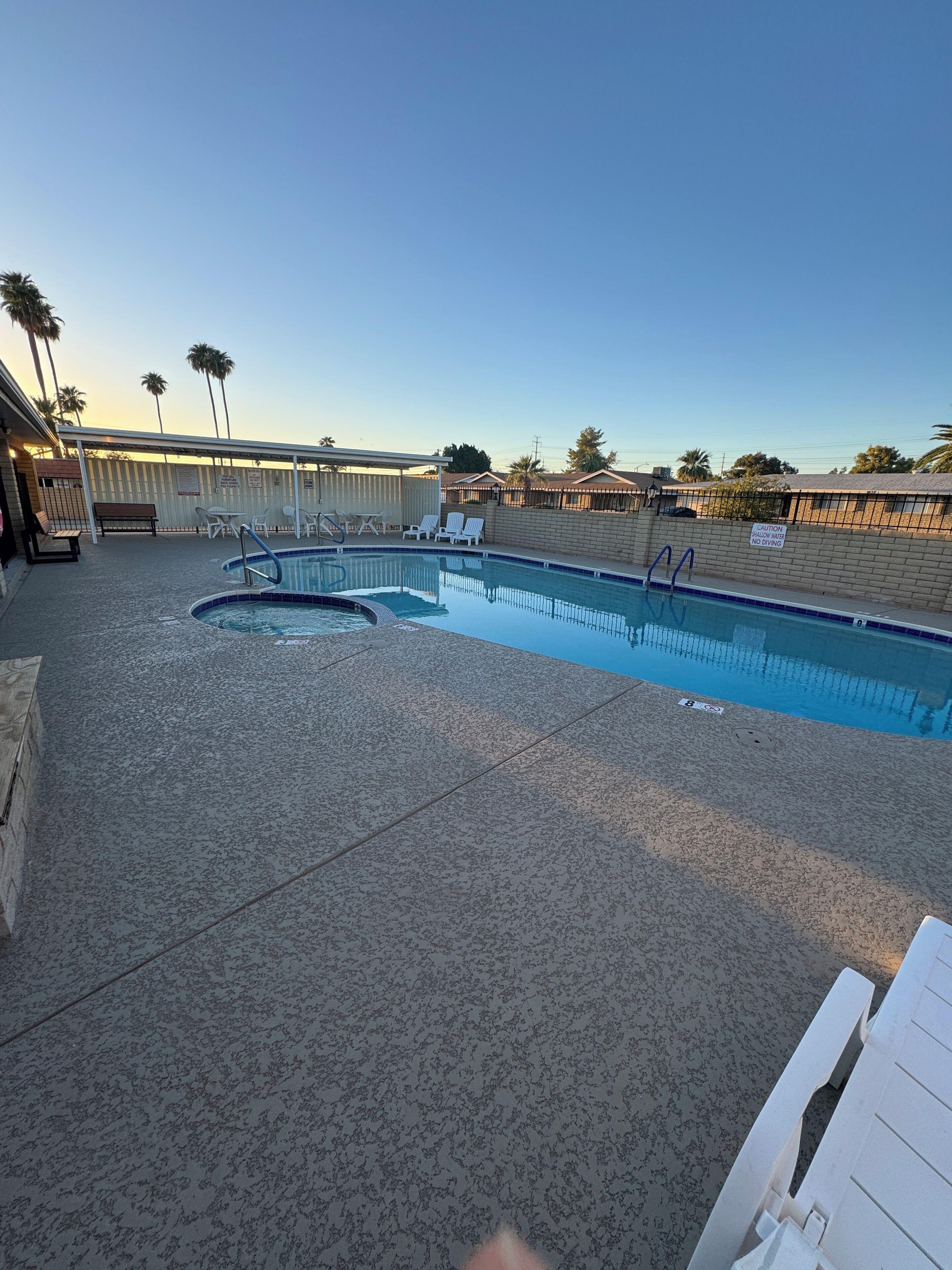 Outdoor pool, a heated pool