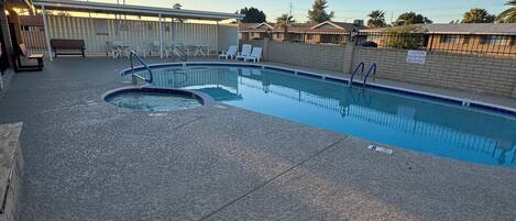 Outdoor pool, a heated pool