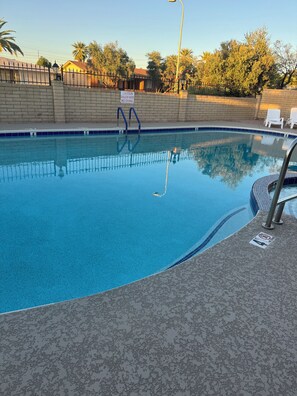 Outdoor pool, a heated pool