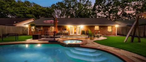 Outdoor pool, a heated pool