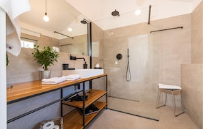 Shower, hair dryer