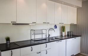 Kühlschrank, Mikrowelle, Herdplatte, Geschirrspüler
