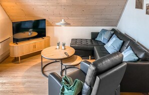 Televisie en een open haard