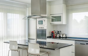Réfrigérateur, micro-ondes, plaque de cuisson, lave-vaisselle