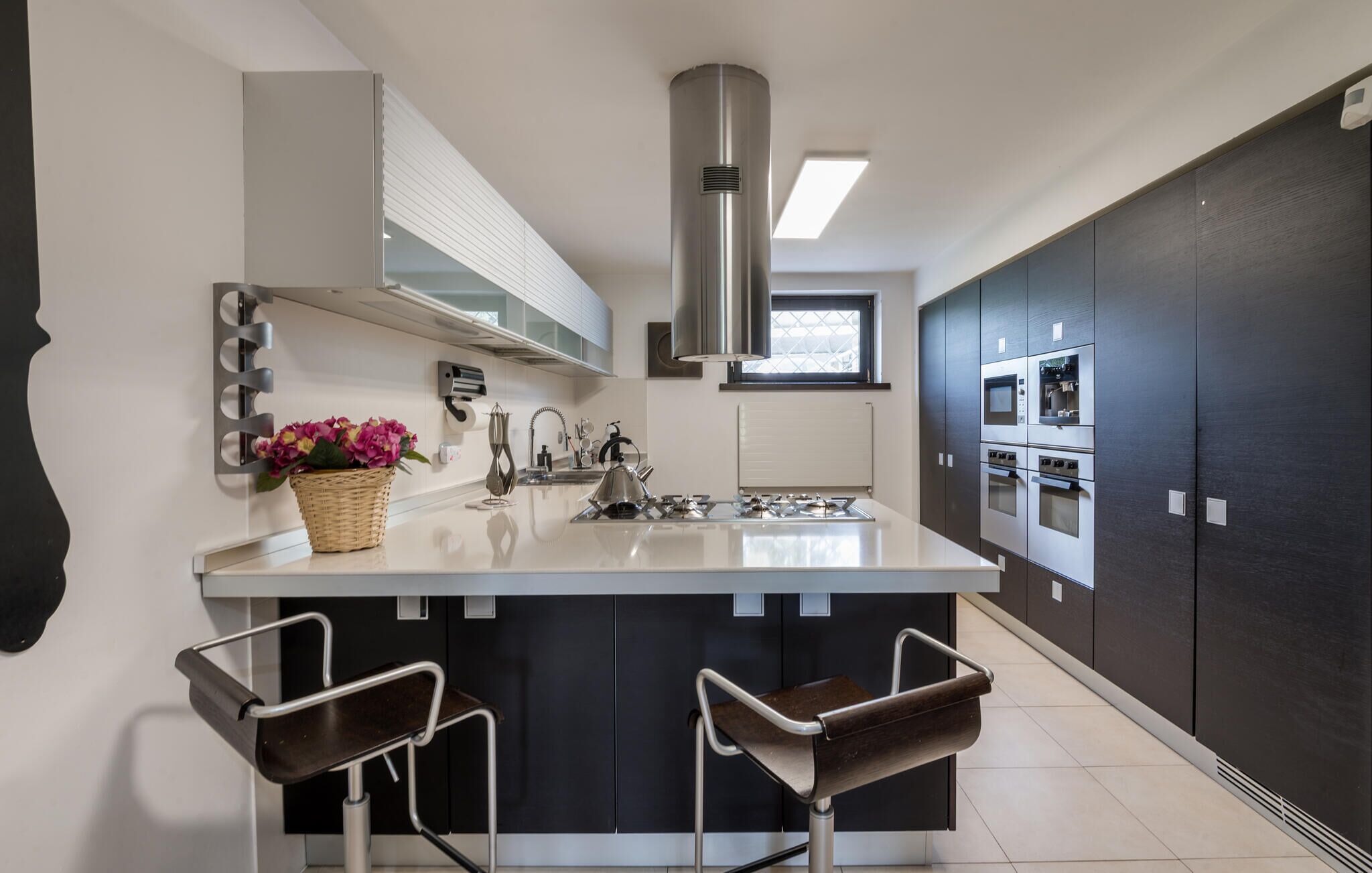 Frigorífico, placa de cocina, lavavajillas y cafetera o tetera