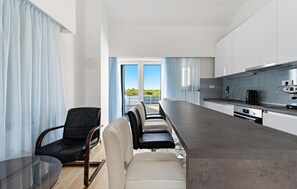 Fridge, oven, stovetop, dishwasher