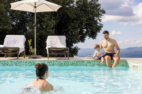 A heated pool