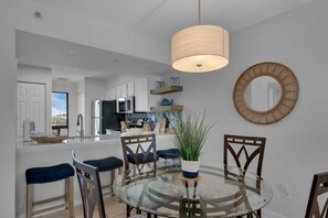 Dining - Gulf Front Balcony | 2BR/2BA | Heated Pool, Tennis, Fitness | Emerald Towers #403 (Destin)