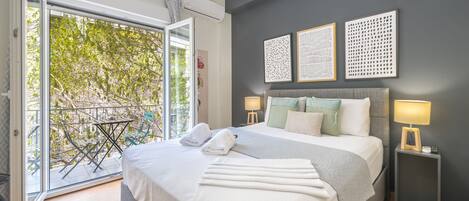 Leilighet – city | 1 soverom, sengetøy i egyptisk bomull og sengetøy av topp kvalitet