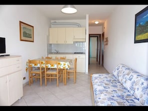 Apartment, 1 Bedroom, Balcony | Living room | TV