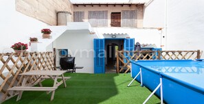 Terrace/patio - 3 bedrooms ground floor, large terrace and pool, near the beach. (Can Picafort)