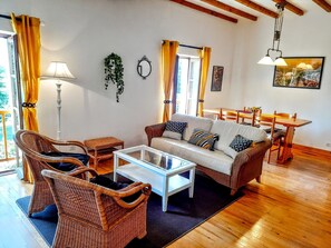 Televisión, chimenea y libros