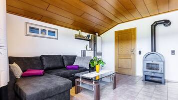 Télévision, cheminée, chaßne hi-fi