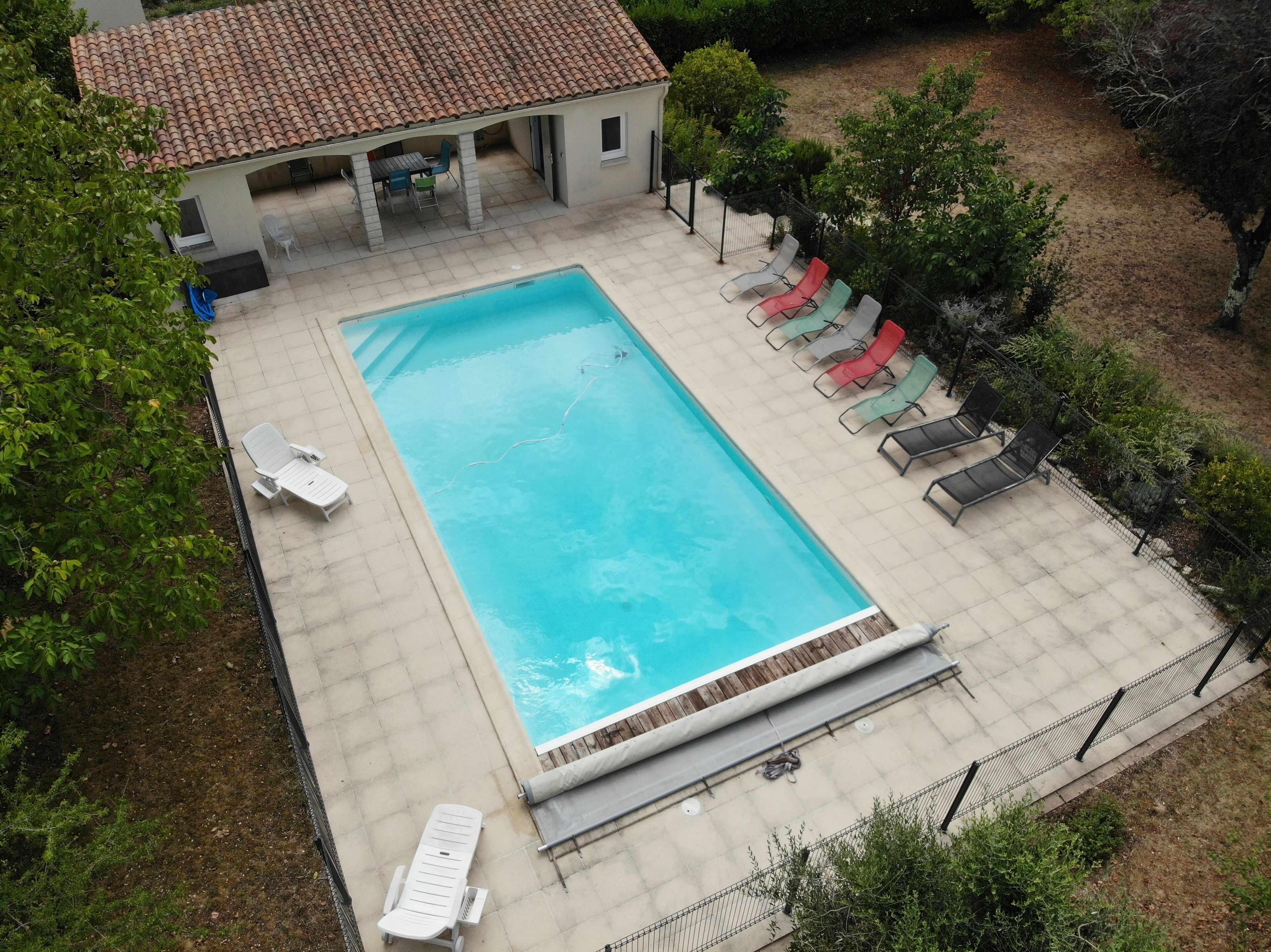 Piscine extérieure, piscine chauffée