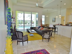 TV - Waterfront 3BR, 3BA Marco Island home with heated pool and WiFi. (Marco Island)