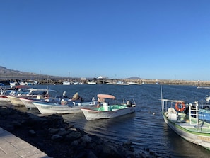 Enjoy serene harbor views and tranquil atmosphere, perfect for boating or fishing.
