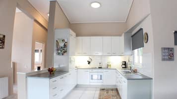 Frigorífico, placa de cocina, lavavajillas y cafetera o tetera