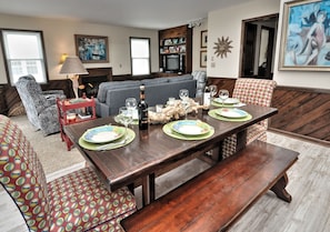 Dining - 2nd Row House - 2 min walk to beach, oversized screened porch and ready for fun  (Sunset Beach)